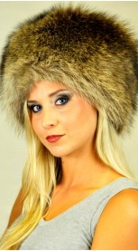 Raccoon fur hat